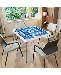 Sugift 35 Inch 4 Player Game Card Folding Mahjong Table with Cup Holders
