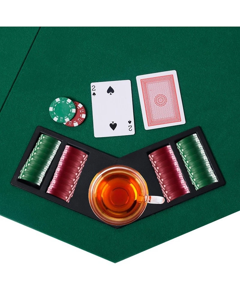 Sugift 48 Inch 8 Players Octagon Fourfold Poker Table Top