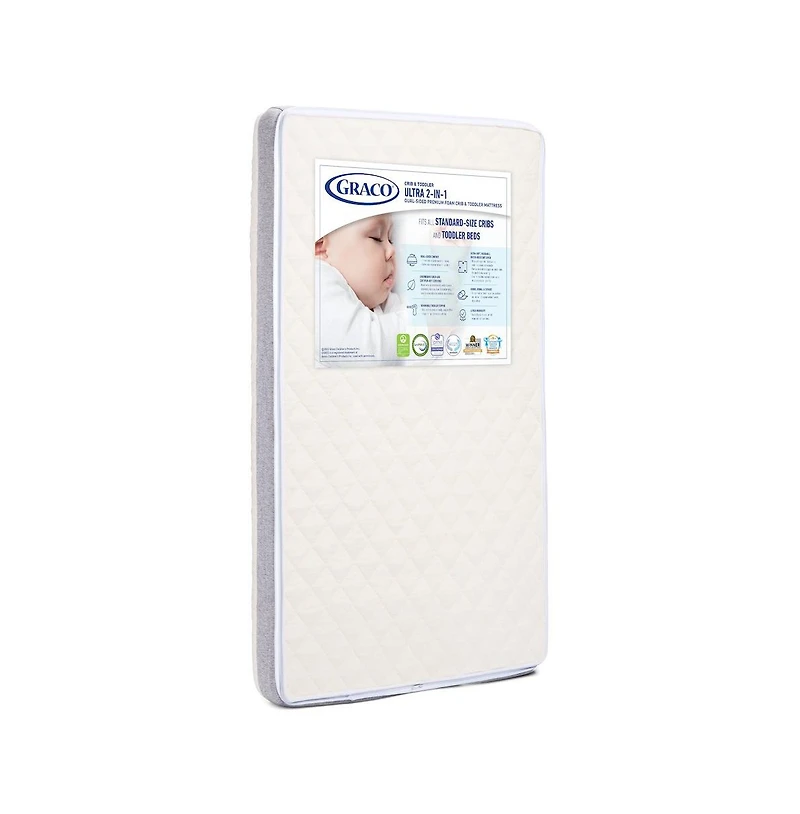 Graco Ultra 2-in-1 Premium Dual-Sided Crib & Toddler Mattress