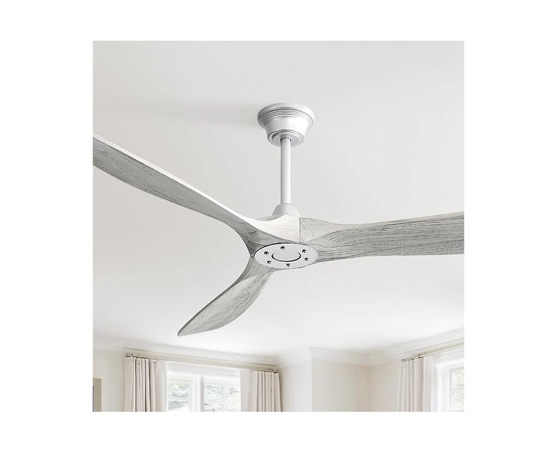 60-inch Modern Golden 3-Blade Ceiling Fans with Intelligent Remote Control and Timing Function
