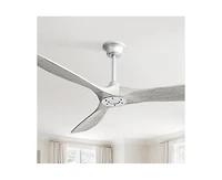 60-inch Modern Golden 3-Blade Ceiling Fans with Intelligent Remote Control and Timing Function
