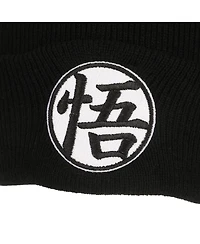 Dragon Ball Z Men's Goku Symbol Embroidery On Acrylic Knit Standard Cuff Beanie