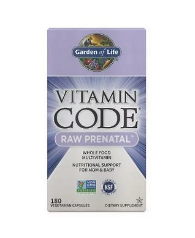 Garden Of Life Vitamin Code Raw Prenatal 180 Vcaps
