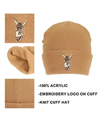 Shrek Men's Donkey Embroidery Acrylic Knit Standard Cuff Beanie