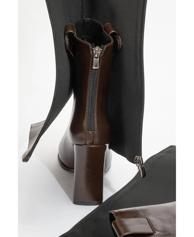 Prologue Shoes Aja Block Heel Convertible Knee High Boot (Women)