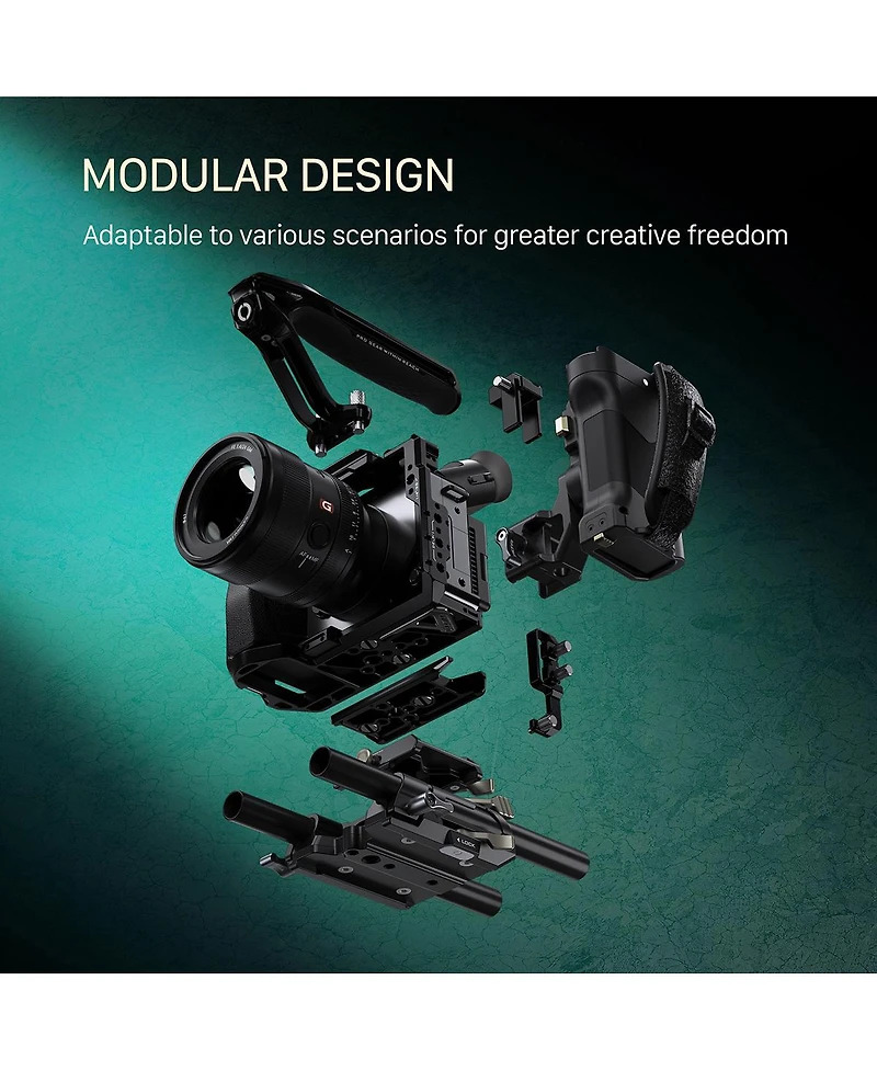 Tilta Full Camera Cage Base Kit for Sony FX2, Titanium Gray