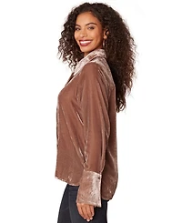 Democracy Women's Long Sleeve with French Cuff Shirt