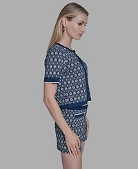 Bcbg Women's 2-Piece Printed T-Shirt and Shorts Set