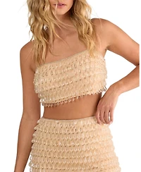 Nasty Gal Women's Droplet Embellished Crop Top