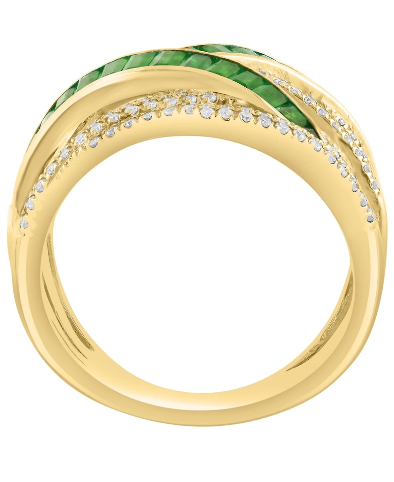 Effy Collection Diamond (3/8 ct. t.w.) and Multi-Gemstones (1-3/4 Ring 14K Yellow Gold (also Rose White Gold)