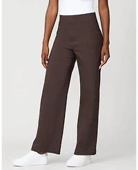 Cable & Gauge Soft Stretch Wide Leg Pull On Twill Pant