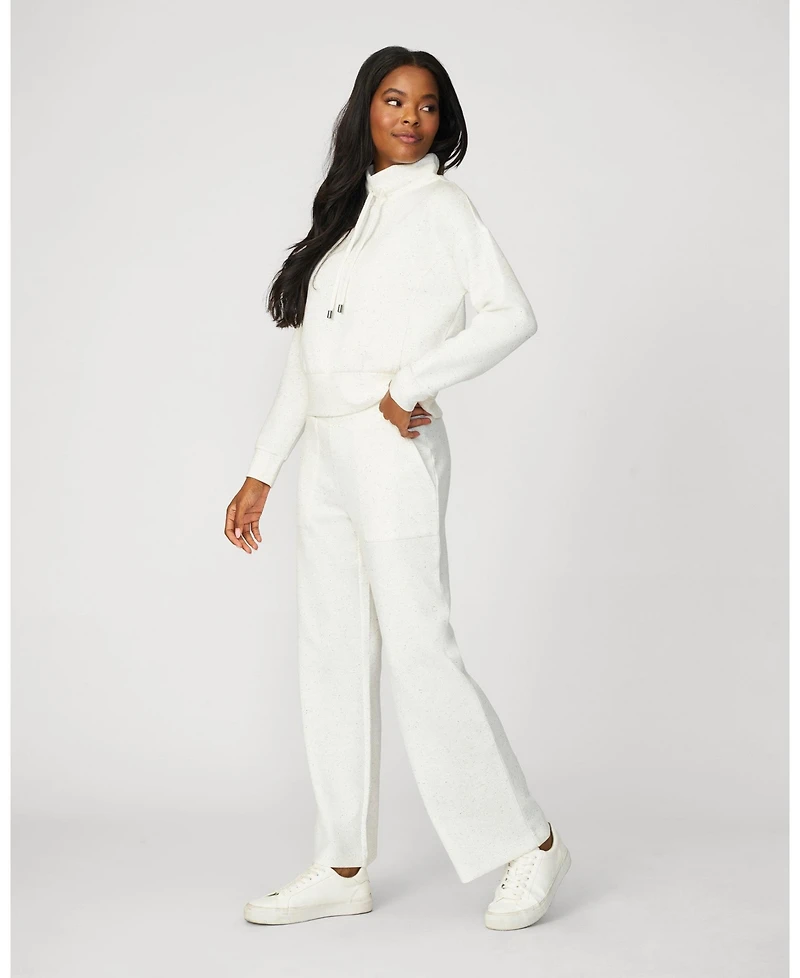 Cable & Gauge Women's Soft Brushed Funnel Neck Top Straight Leg Pant