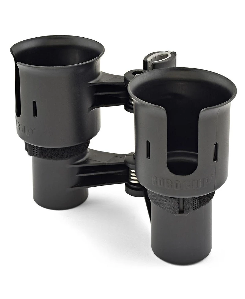 Inovativ RoboCup Patented Portable Clamp-On Caddy Dual Cup Holder, Black