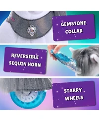 PonyCycle Model Y Grey Unicorn Rideable Toy for Age -4