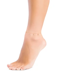 Macy's Cubic Zirconia Princess Station Anklet (1.5 ct. t.w.) Sterling Silver (also 14K Gold Over Silver)
