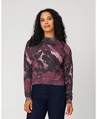 Cable & Gauge Women's Abstract Mock Neck Sweater