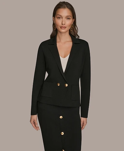 Donna Karan New York Women's Long Sleeve Sweater Blazer