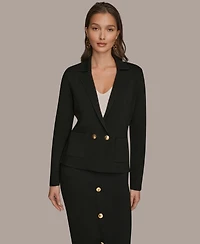 Donna Karan New York Women's Long Sleeve Sweater Blazer