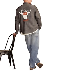 Lucky Brand Men's Coors Rodeo Western Spread Collar Shirt
