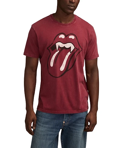 Lucky Brand Men's Rolling Stones Fangs Crewneck T-Shirt