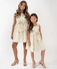 Rare Editions Girls 7-16 Soutache Illusion Bodice Dress