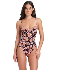 Red Carter Dj Vu Underwire One-Piece Swimsuit