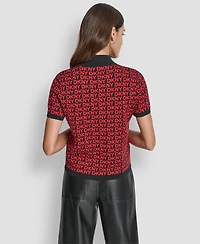 Dkny Jeans Petite Short Sleeves Sweater