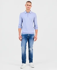 Hugo Boss Men's San Pippo Long-Sleeve Ribbed Polo Sweater