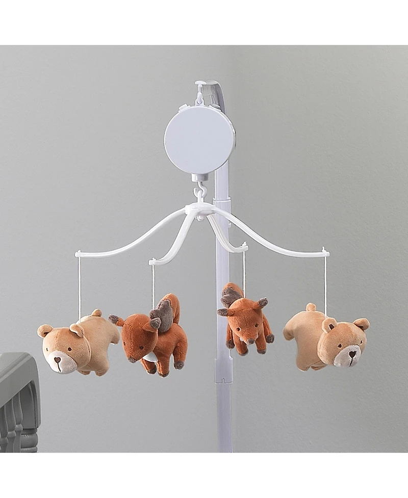 Bedtime Originals Animal Alphabet Bear/Fox Musical Baby Crib Mobile Soother Toy