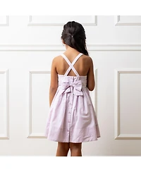 Hope & Henry Baby Girls Heirloom Organic Sleeveless Special Occasion Sundress with Bow Back Detail and Embroidery