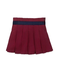 Hope & Henry Little and Big Girls' Organic Brushed Cotton Pleated Skirt with Bow