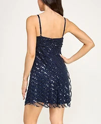 Violet Weekend Juniors' Embellished A-Line Dress