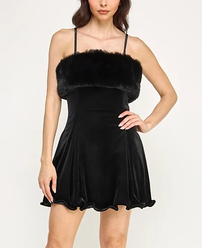 Violet Weekend Juniors' Spaghetti Strap Mini Dress