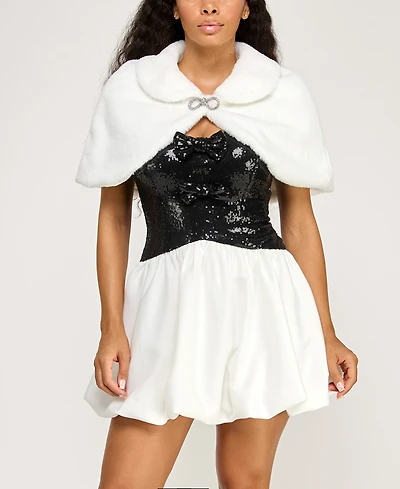 Bcx Juniors' Peter Pan Collar Shrug Jacket