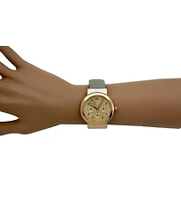 Gray And Gold Three Dials Classic Bangle Watch