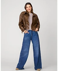 Cable & Gauge Women's Heathered Yarn Relaxed Lounge Sweater