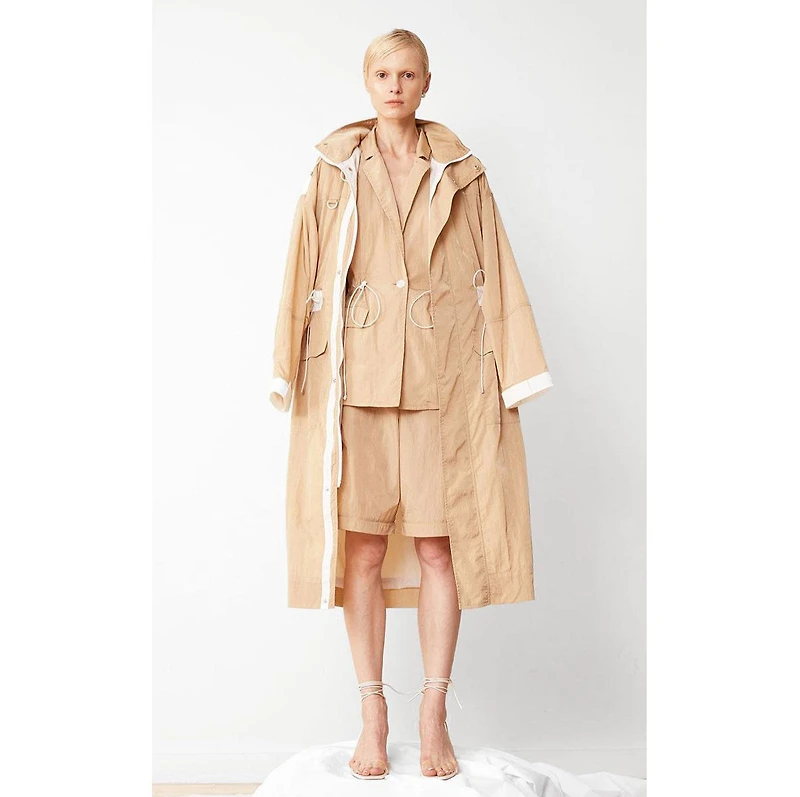 Caalo Women's Parachute Water Resistant Anorak