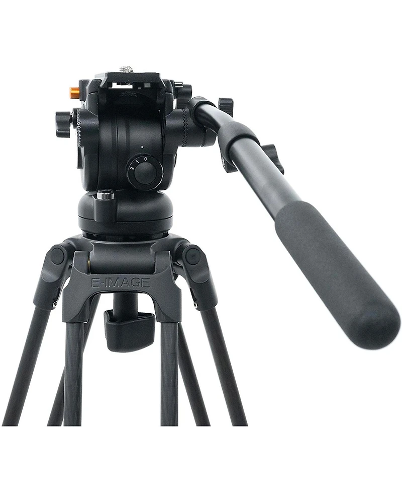 Ikan E-Image EG05C2 3-Section Carbon Fiber Tripod with GH05 Fluid Video Head and Mid-Level Spreader