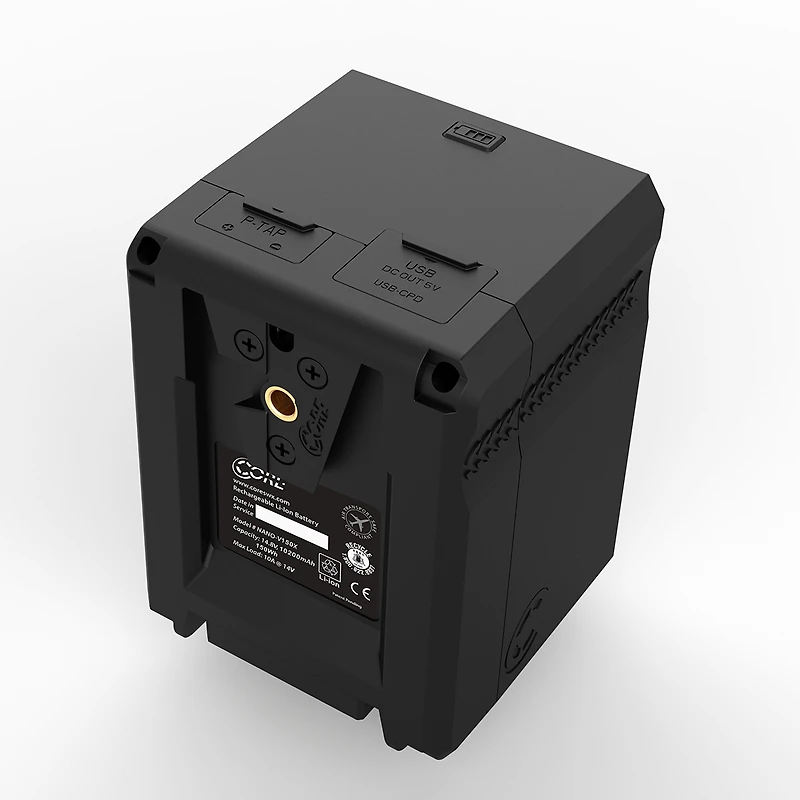 Core Swx Nanox Micro 150 150Wh 14.8V 9900mAh Smart V-Mount Battery, 4-Pack with Gp-X4S Quad Charger