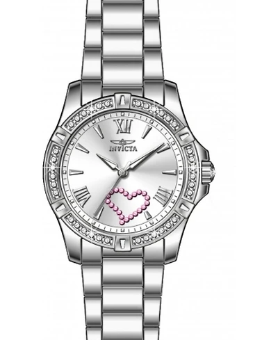 Invicta Women's 49842 Angel Quartz 3 Hand Silver Dial Watch