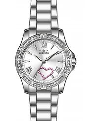 Invicta Women's 49842 Angel Quartz 3 Hand Silver Dial Watch
