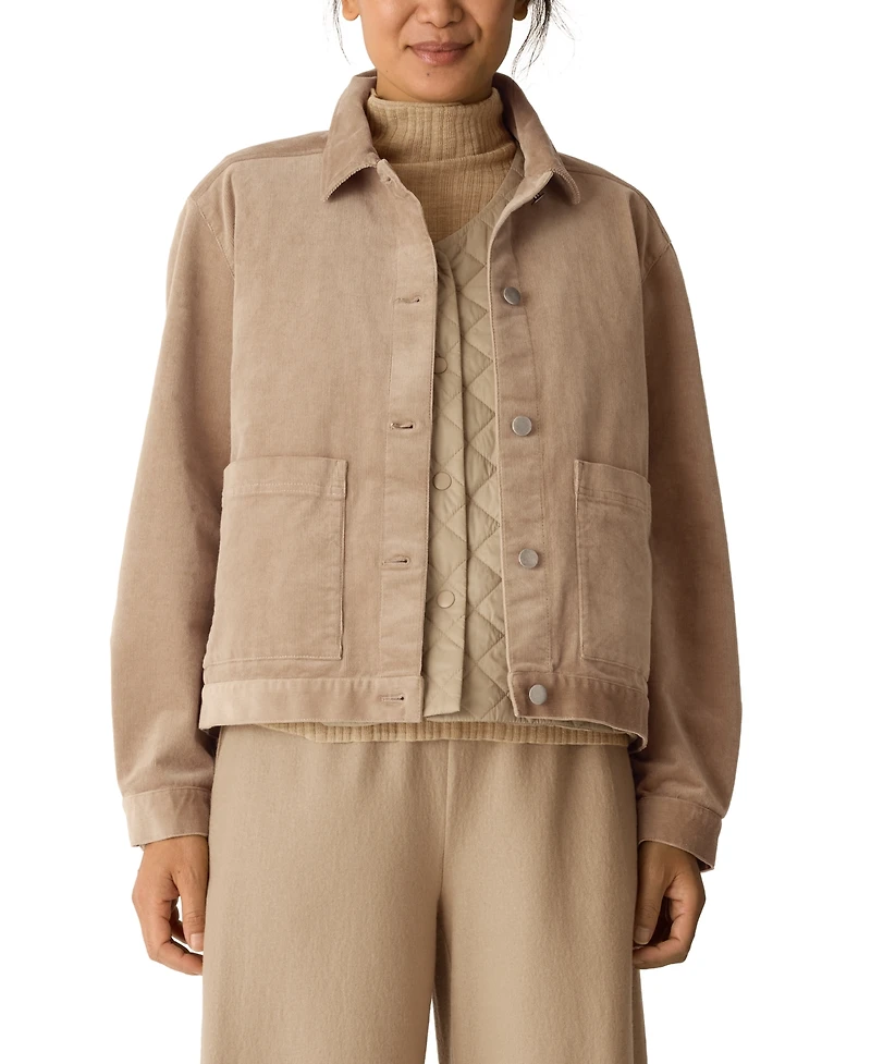 Eileen Fisher Women's Classic Collar Long Sleeve Jacket