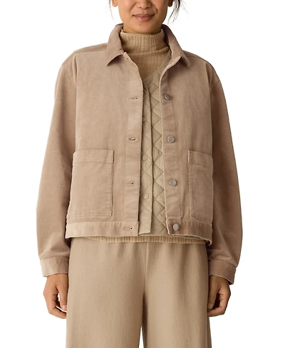 Eileen Fisher Women's Classic Collar Long Sleeve Jacket