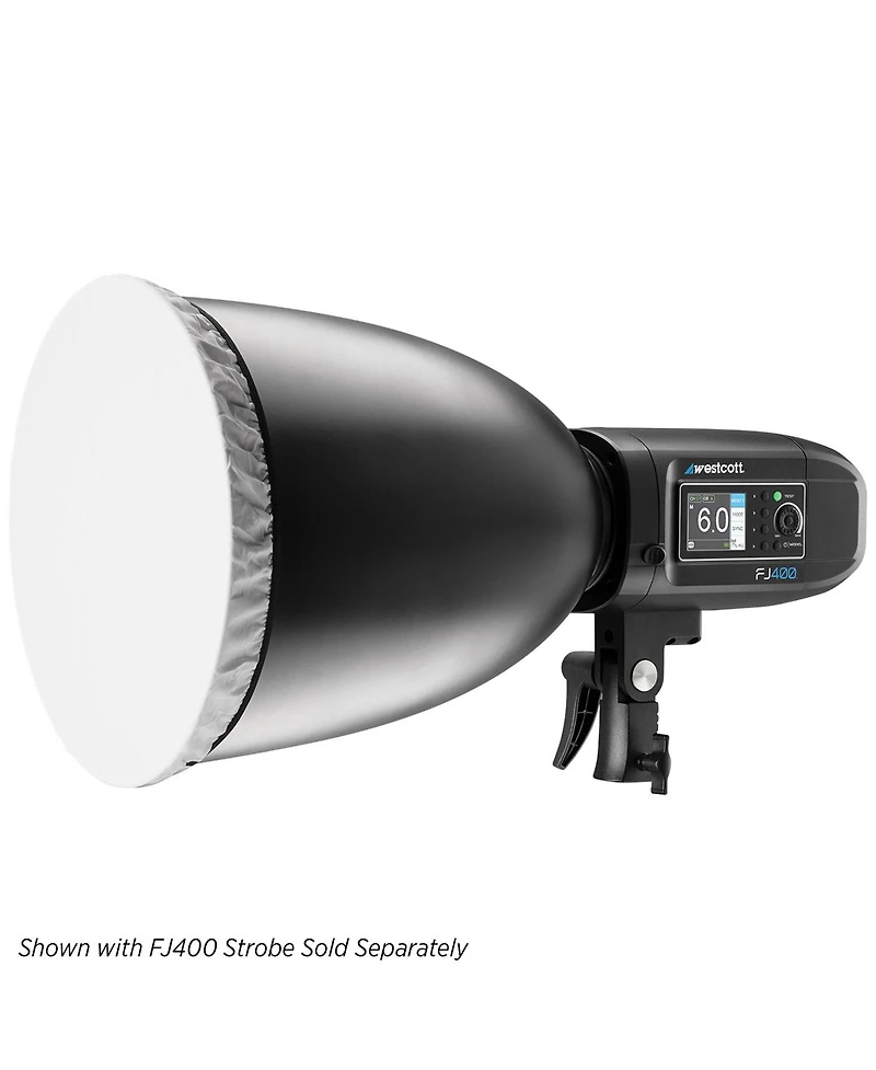 Westcott 45-Degree Deep Focus Reflector with Honeycomb Grids & Diffusion, Bowens-Mount, Silver/Black