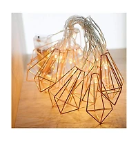 Twinkle Star Led Diamond String Lights Battery Operated Geometric Lamps Decor