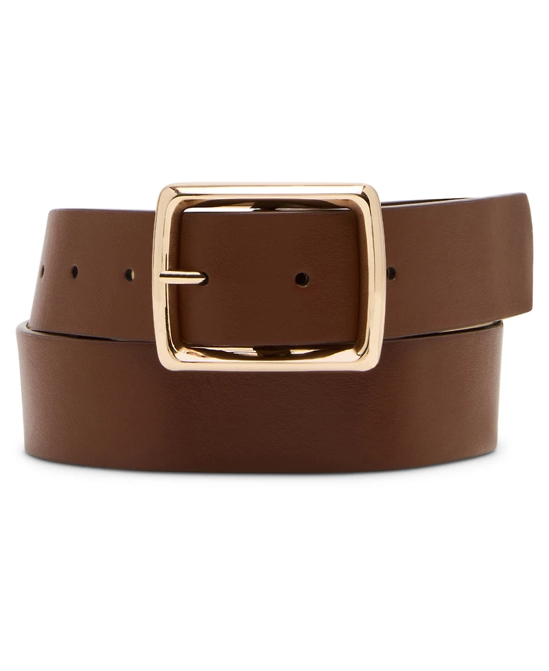 Steve Madden Women's 2 Piece Smooth and Textured Belts