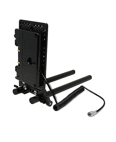 Core Swx 15mm Rail Mount Cheese Plate with 3-Stud Battery Plate and 10" 2-Pin Coil Cable for Blackmagic Pocket 4K & 6K