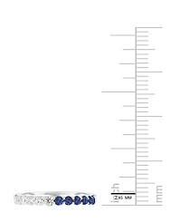 Macy's Lab-Grown Sapphire (1 ct. t.w.) and Lab-Grown White Sapphire (1 ct. t.w.) Band Ring in Sterling Silver