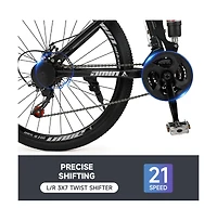Artudatech Unisex Adult Mountain Bike Full Suspension 26" 21 Speed Mtb Folding Bicycle