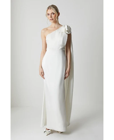 Coast Women's One Shoulder Satin Wedding Dress